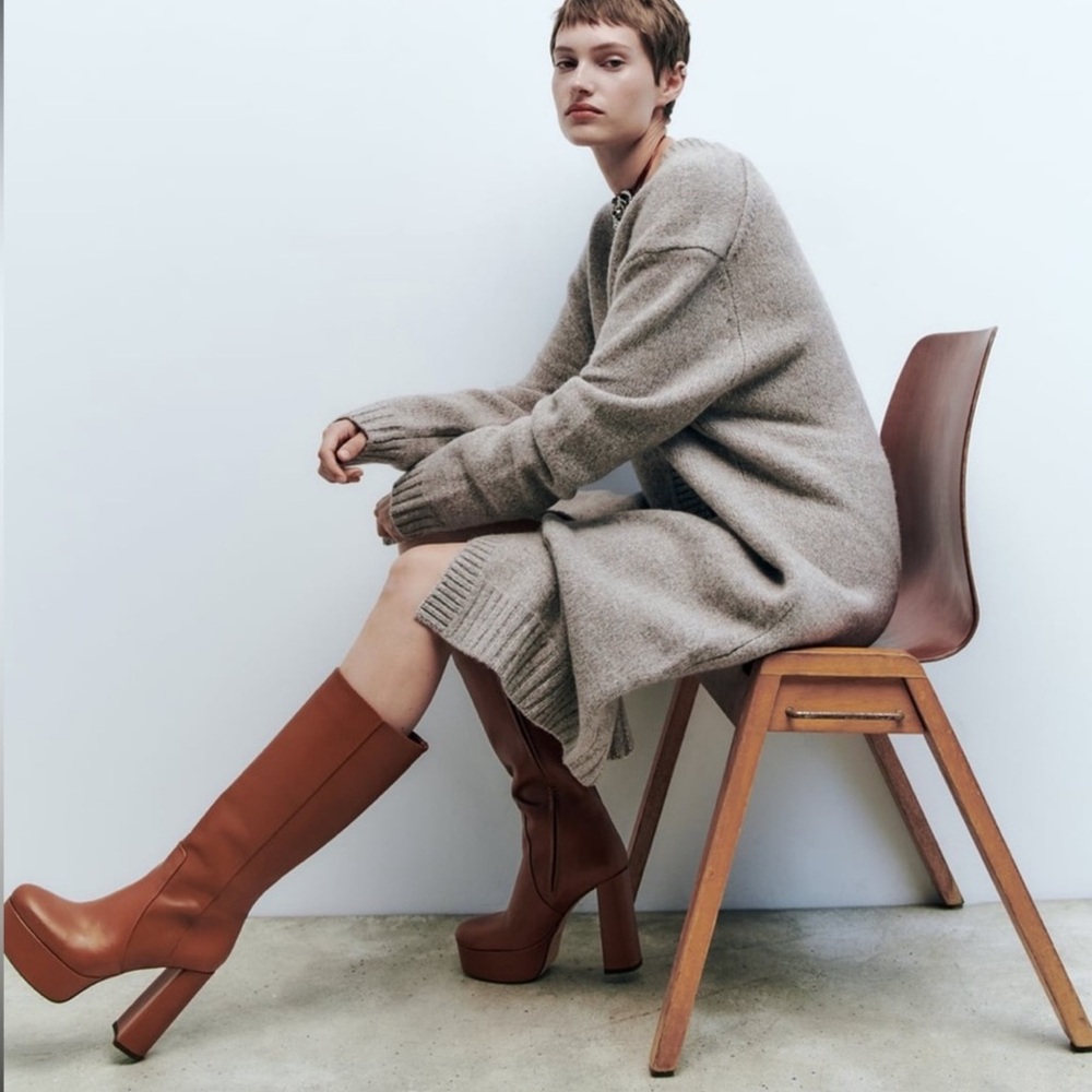 Platform Leather Boots
